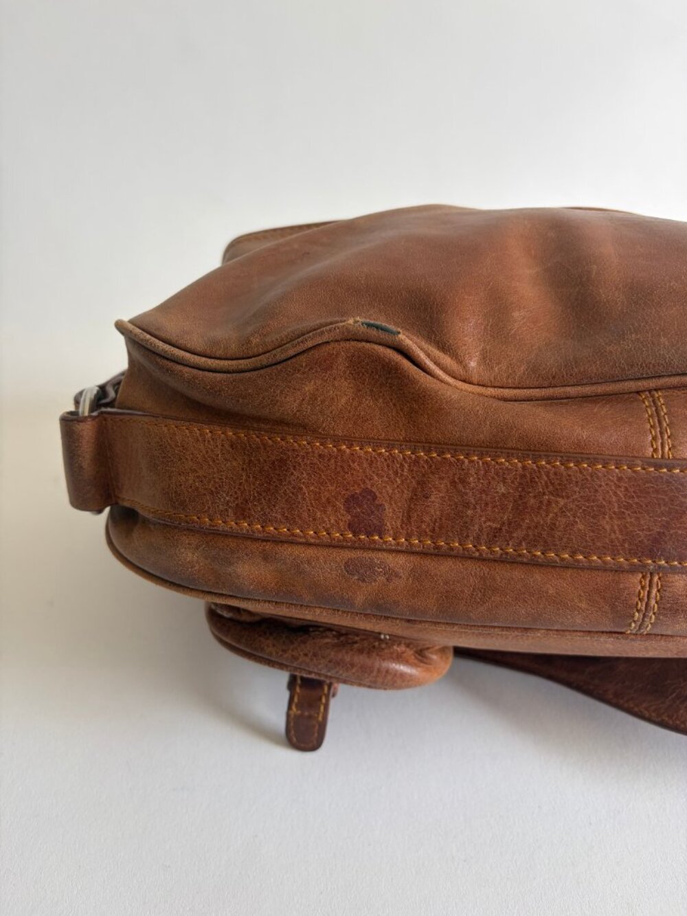 VINTAGE CHRISTIAN DIOR GAUCHO BROWN SADDLE BAG - Picture 10 of 16